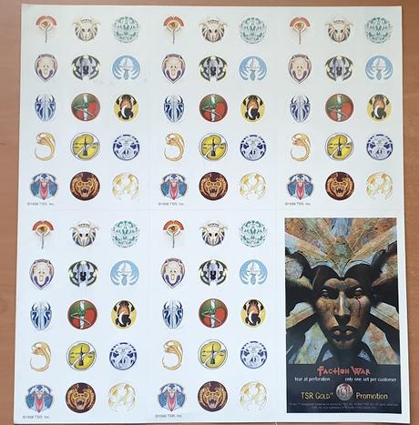 Faction War Promotional Stickers (AD&D 2ª ed, Planescape, 1998)