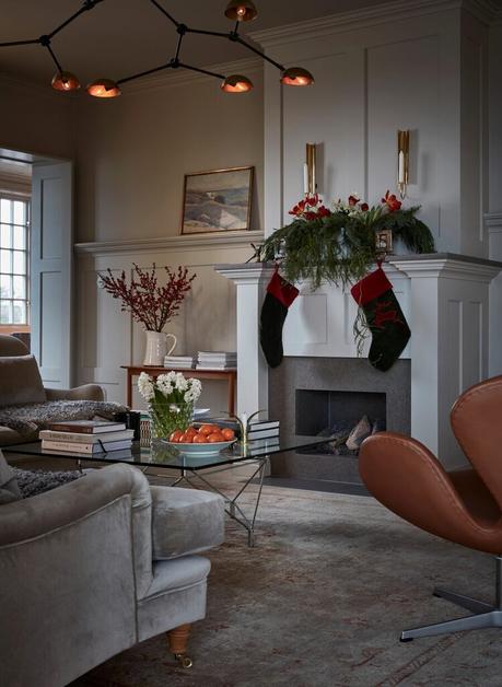 Una elegante casa de Navideña escandinava. Una elegante casa de Navideña escandinava.