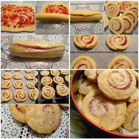 BISCUITS SPIRALES À LA CONFITURE / JAM PINWHEEL COOKIES / GALLETAS ESPIRAL CON MERMELADA / بيسكوي حلزوني بالمربى