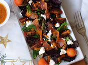 Ensalada papaya, salmón queso cabra