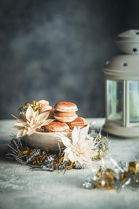 Macarons con muselina de chocolate Macarons con muselina de chocolate