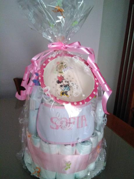 TARTA DE PAÑALES DE MINNIE PARA SOFIA