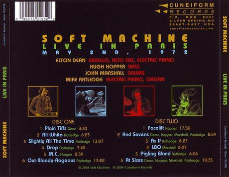 Soft Machine - Live in Paris May 2nd 1972 (1972)