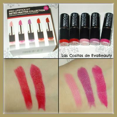 pack kit lipstick retro mattes freedom labiales