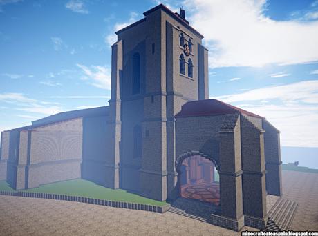 Réplica Minecraft: Iglesia de Santa María la Real y Antigua de Gamonal, Burgos, España.
