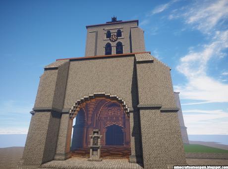 Réplica Minecraft: Iglesia de Santa María la Real y Antigua de Gamonal, Burgos, España.