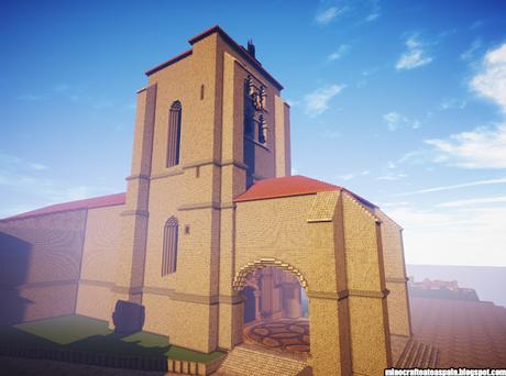Réplica Minecraft: Iglesia de Santa María la Real y Antigua de Gamonal, Burgos, España.