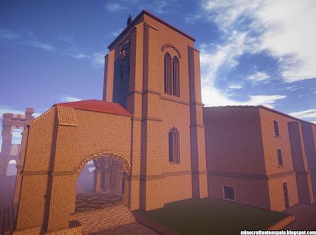 Réplica Minecraft: Iglesia de Santa María la Real y Antigua de Gamonal, Burgos, España.