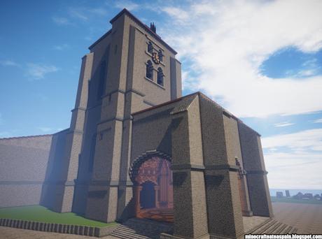 Réplica Minecraft: Iglesia de Santa María la Real y Antigua de Gamonal, Burgos, España.