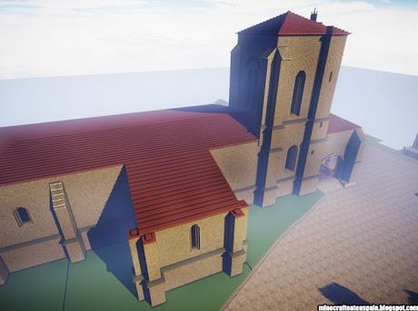 Réplica Minecraft: Iglesia de Santa María la Real y Antigua de Gamonal, Burgos, España.