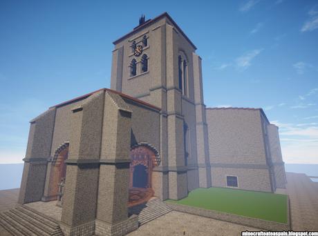 Réplica Minecraft: Iglesia de Santa María la Real y Antigua de Gamonal, Burgos, España.