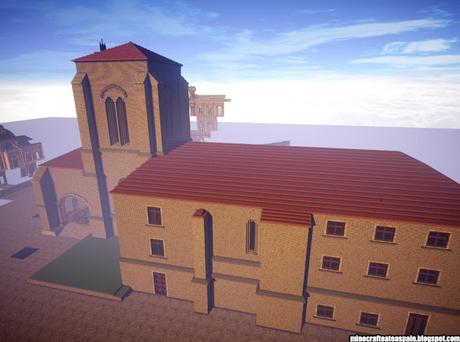Réplica Minecraft: Iglesia de Santa María la Real y Antigua de Gamonal, Burgos, España.