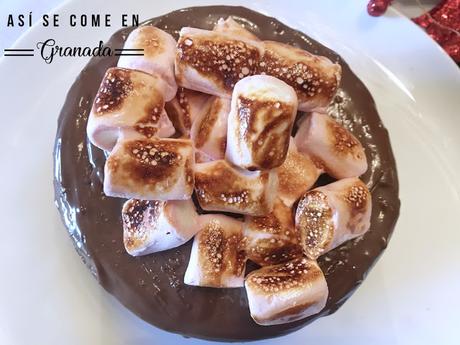 Tarta de chocolate y malvavisco Tarta de chocolate y malvavisco