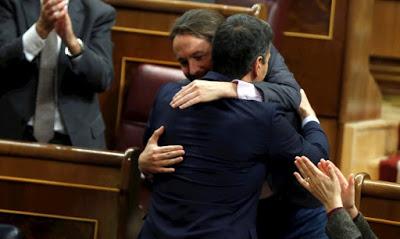 Sánchez perdió ayer la primera votación, pero confía en que el martes sea investido presidente.