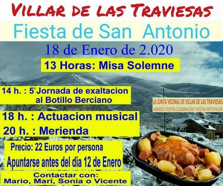 Villar de las Traviesas celebra la Fiesta de San Antonio con la 5ª exaltación del Botillo