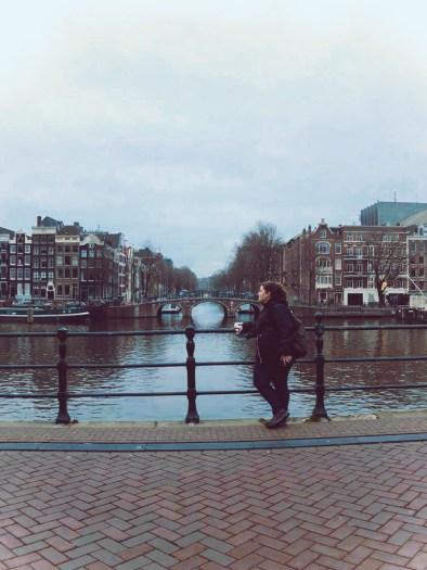 Mochilera en Amsterdam