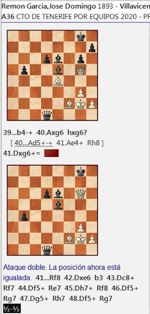 Tres nuevos fragmentos de partidas de la 3ª ronda del Campeonato por Equipos de Tenerife 2019/2020