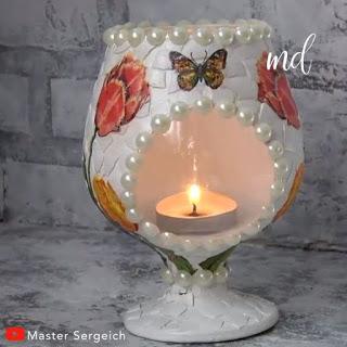 Convierte tus copas en hermosas LAMPARAS DE MESA