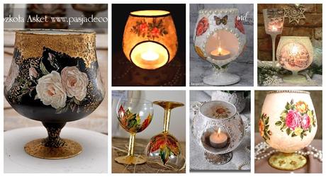 Convierte tus copas en hermosas LAMPARAS DE MESA