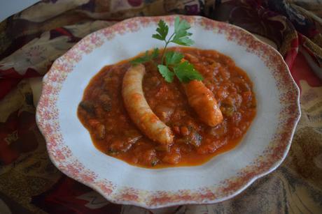 Pisto con Salchichas de Pollo pisto_calabacín