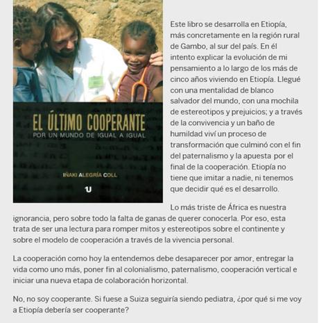 Presentamos el libro en Barcelona: “El último cooperante” coop libro