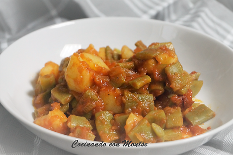 Judías verdes con patatas y tomate