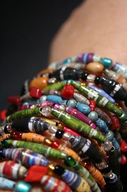 DIY Paper beads, cuentas de papel DIY Paper beads, cuentas de papel