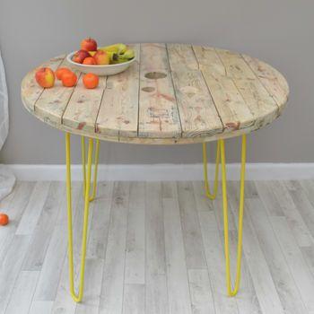 Ideas para Mesa hecha con Bobina de cable de Madera Ideas para Mesa hecha con Bobina de cable de Madera