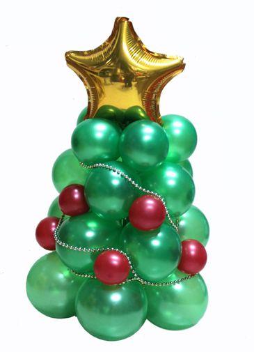 Decoración navideña con globos