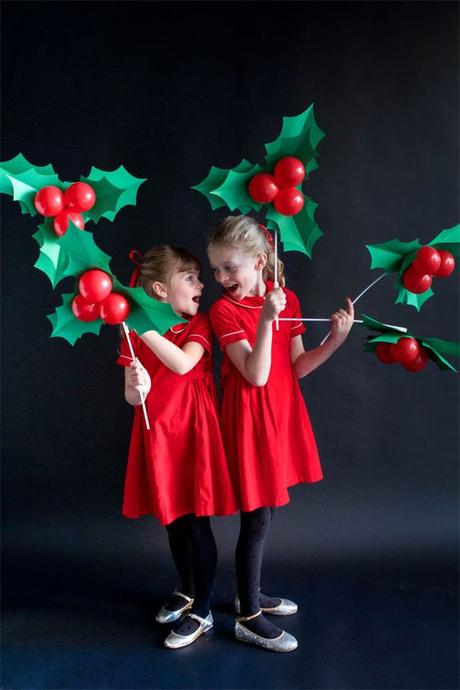 Decoración navideña con globos