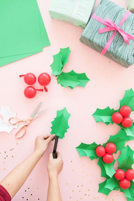 Decoración navideña con globos