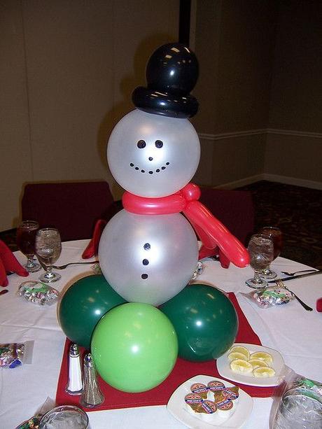 Decoración navideña con globos