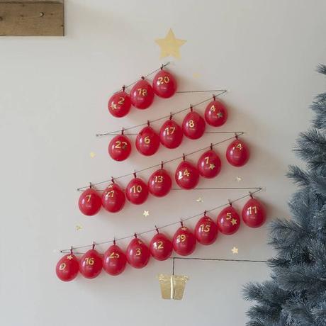 Decoración navideña con globos