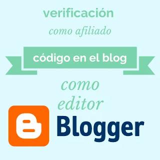 Verificación en Blogger de editor y afiliado