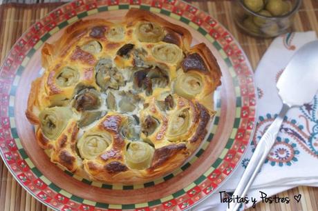 TARTA CRUJIENTE DE MANZANA Y ALMENDRA CON MASA FILO