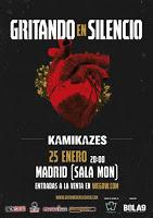 Concierto de Gritando en Silencio y Kamikazes en Sala Mon