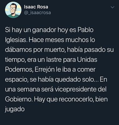 “Ocho meses para diez segundos”, las lágrimas de Pablo Iglesias y el truco de Pedro Sánchez.