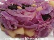 Lombarda manzana, pasas piñones