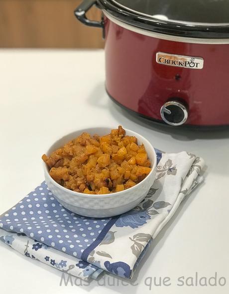 Calabaza al curry en Crock Pot. Vídeo receta