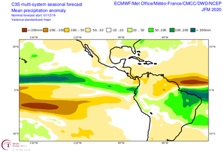 El período seco en Venezuela durante éste primer trimestre de 2020, pudiera continuar por debajo de lo normal