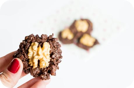 Galletas de avena y nueces sin horno