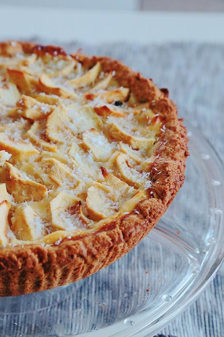 TARTA DE MANZANA CON CREMA DE COCO