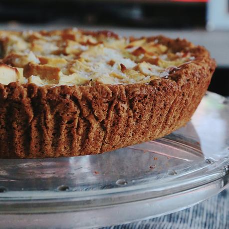 TARTA DE MANZANA CON CREMA DE COCO