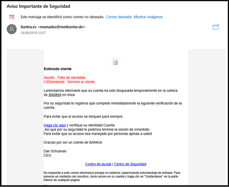 Cómo detectar si un correo electrónico de un banco es fraudulento