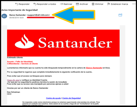 Cómo detectar si un correo electrónico de un banco es fraudulento