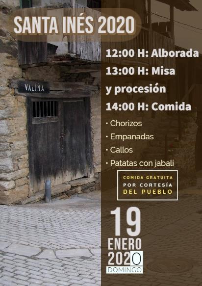 La localidad de Valiña celebra este domingo Santa Inés
