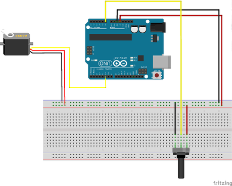 Intermedio 14: Control de Servomotor SG90 por Potenciómetro Intermedio 14: Control de Servomotor SG90 por Potenciómetro