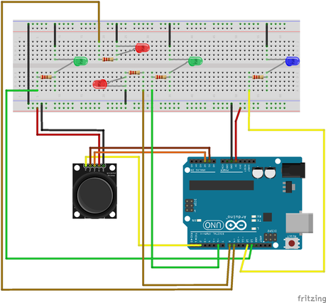 Intermedio 13: Módulo Joysctick KY-023 - Encender LEDs Según Ángulo Intermedio 13: Módulo Joysctick KY-023 - Encender LEDs Según Ángulo