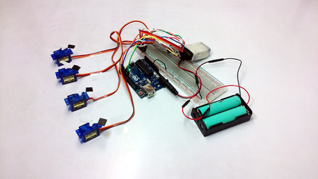 Intermedio 11: Servo motores SG90 controlados por Arduino a 9v. Intermedio 11: Servo motores SG90 controlados por Arduino a 9v.