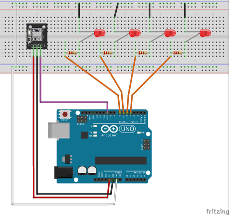 Control Infrarojo de 4 Leds - Receptor Infrarojo KY-022 Control Infrarojo de 4 Leds - Receptor Infrarojo KY-022